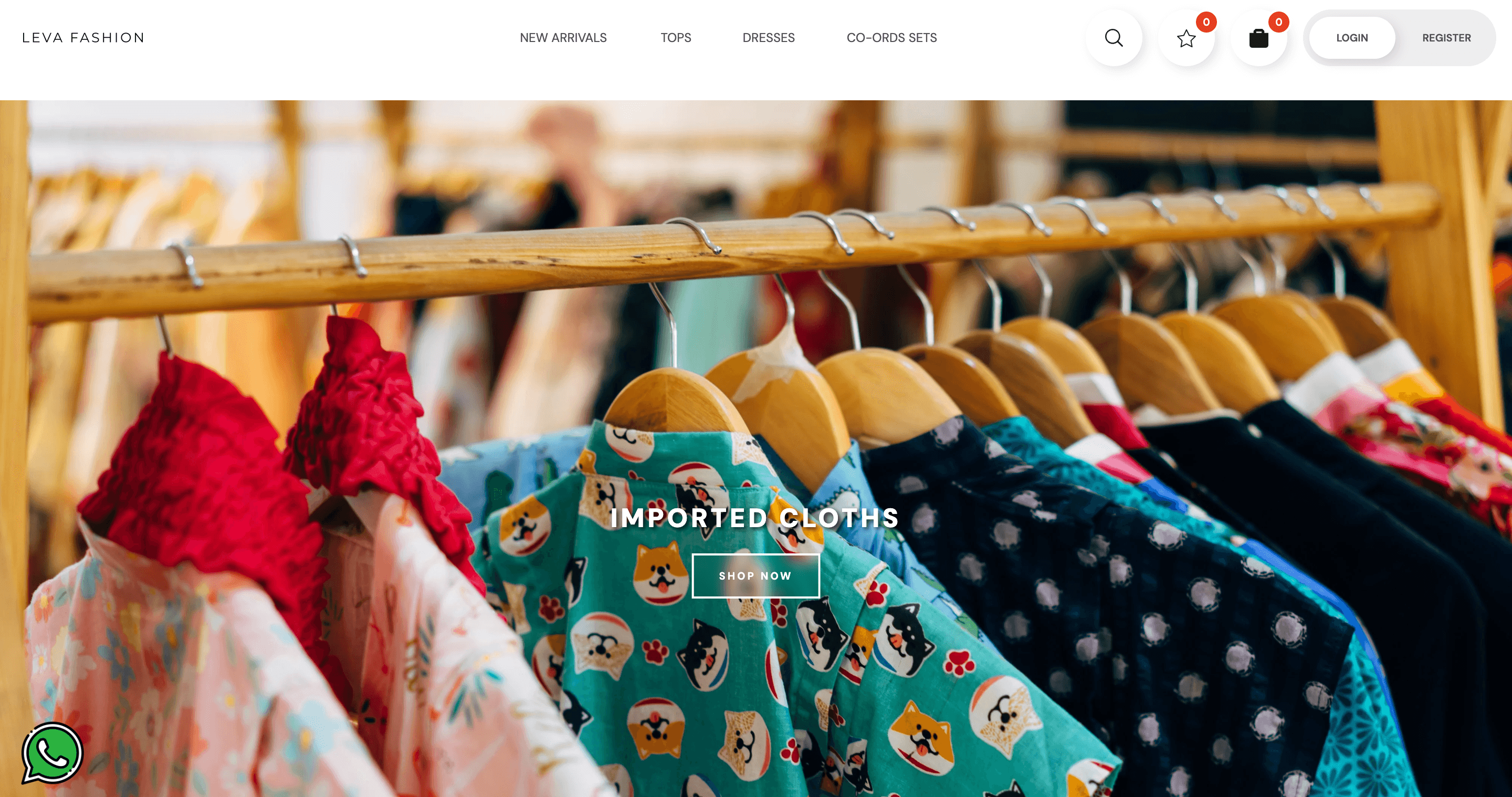 Leva Fashion Desktop Website Screenshot