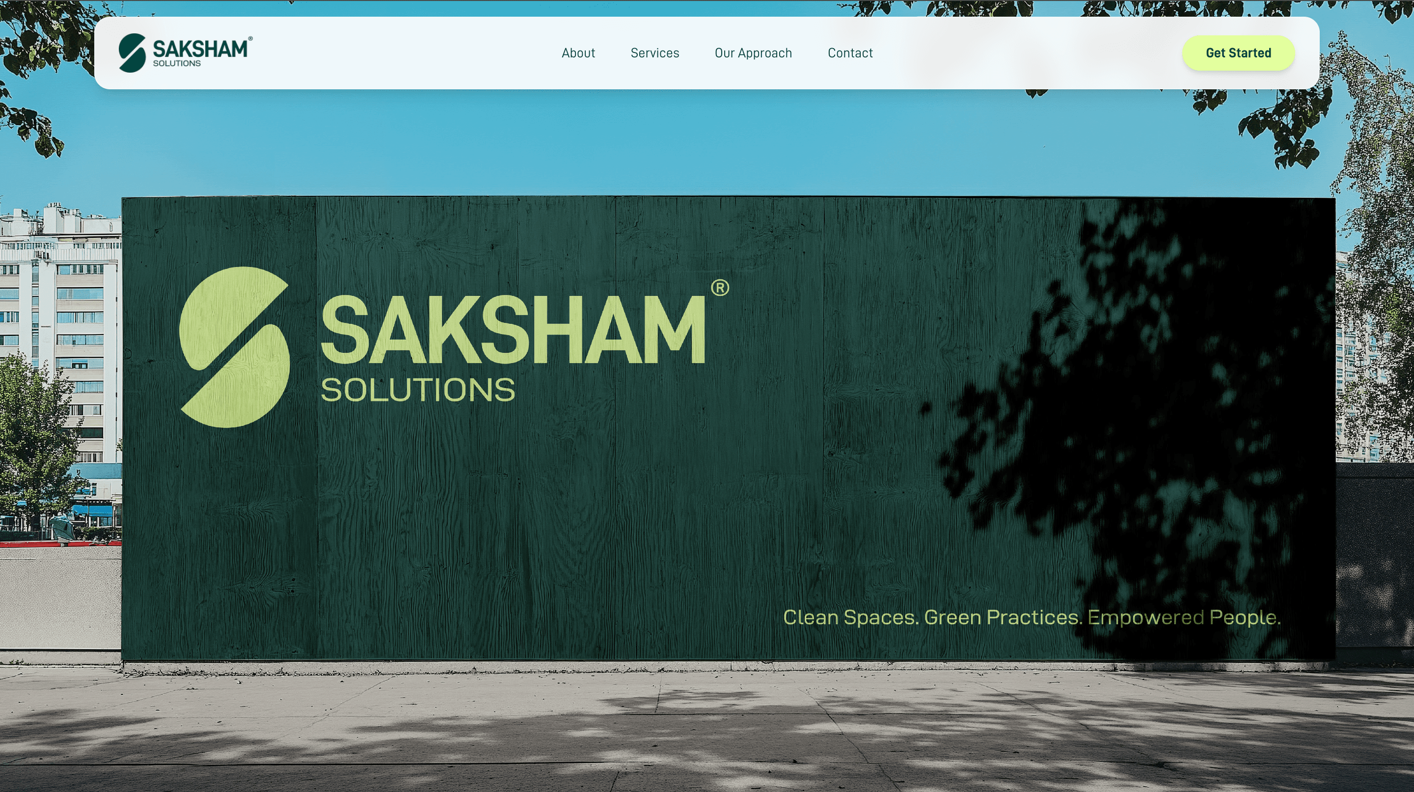 Saksham Solutions Desktop Website Screenshot