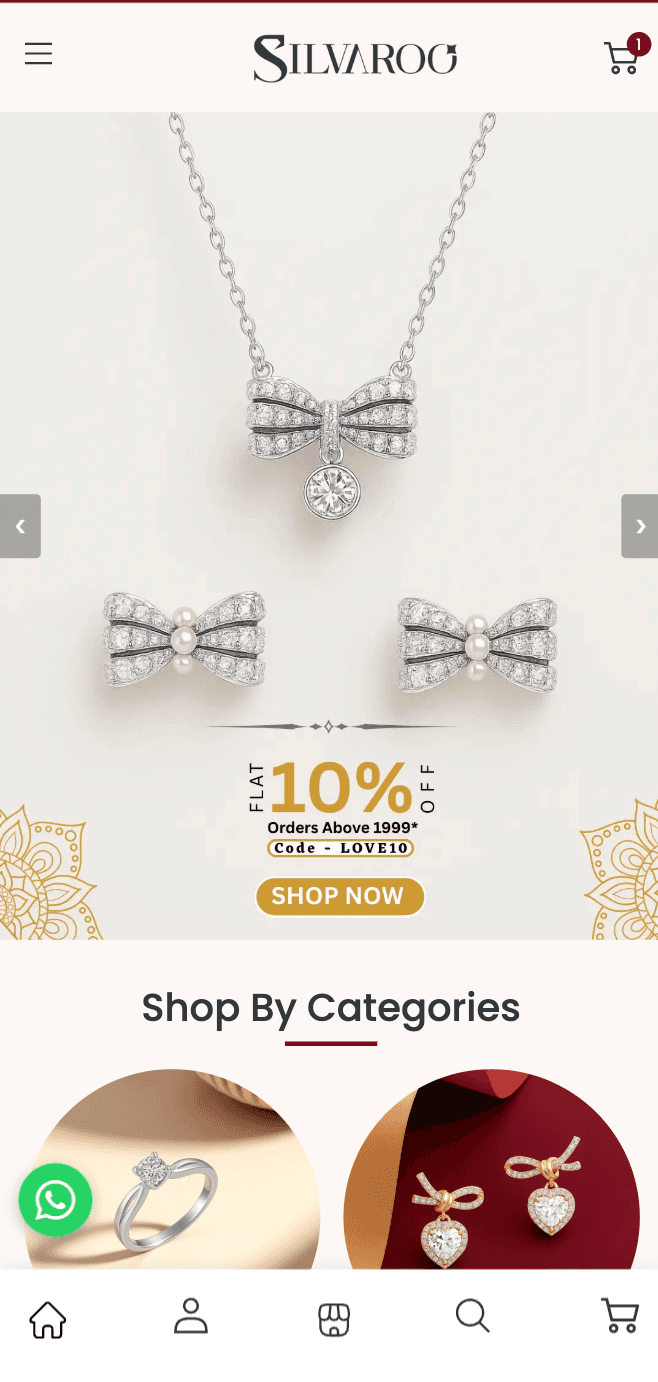 Silvaroo Mobile Website Screenshot