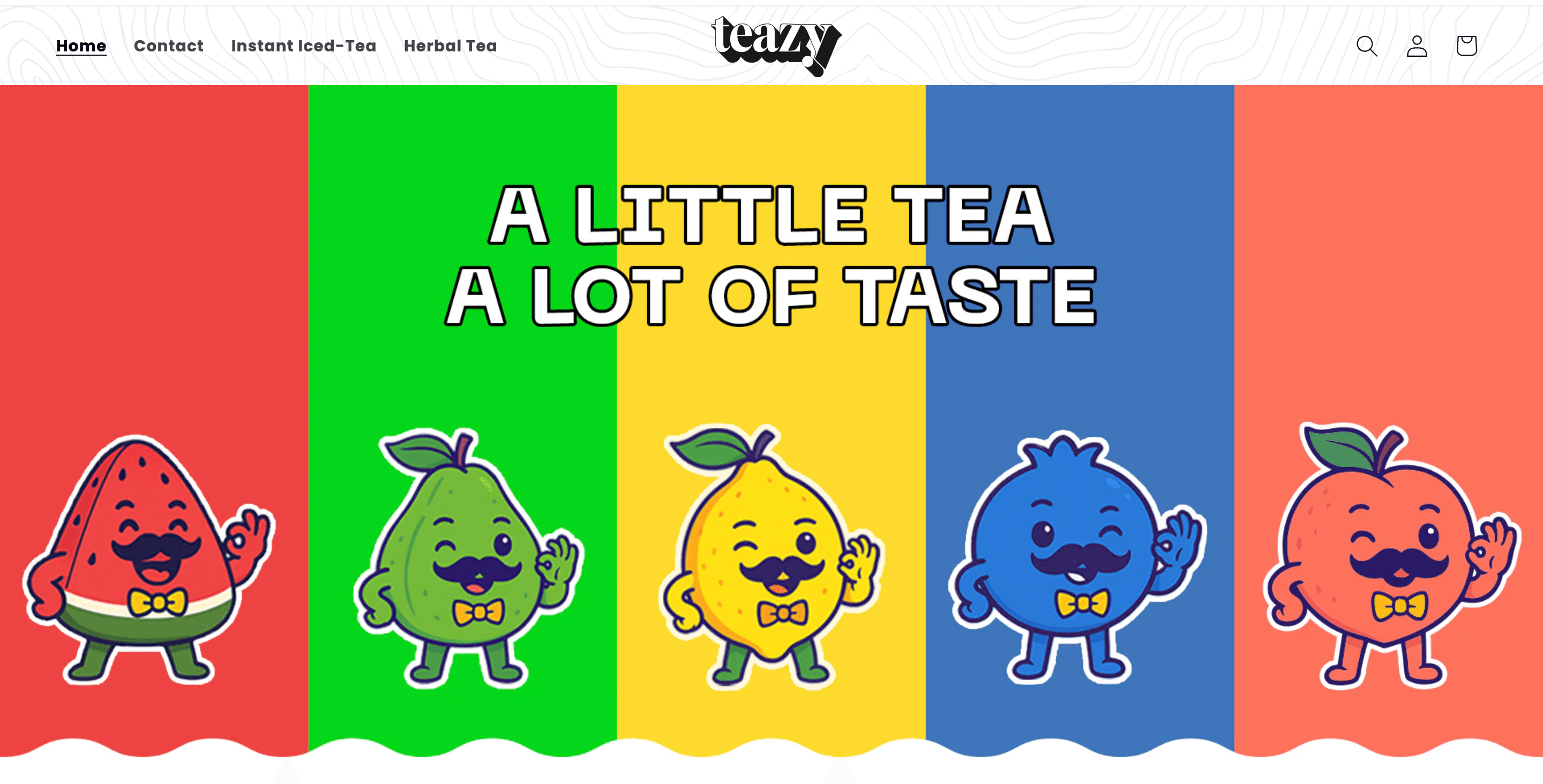 DrinkTeazy Desktop Website Screenshot